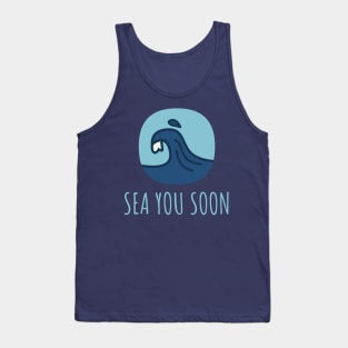 sea you soon bye bye vacation summer love enjoy sun tan travelling Tank Top